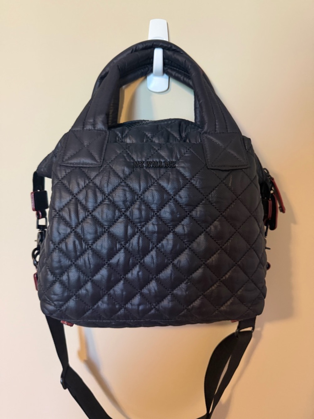 MZ Wallace Small Metro Tote Deluxe – Black Quilted Crossbody + Wallet – Like New - Picture 11 of 11